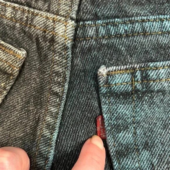 Vintage Levi's Women's 501 Jeans Shorts Black Denim High Waist Cutoffs 90s Y2k - Picture 9 of 13